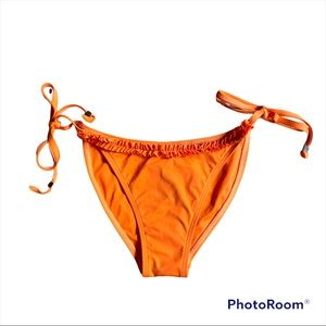 COPY - Letarte Bright Orange Tie Side Bikini Bottom